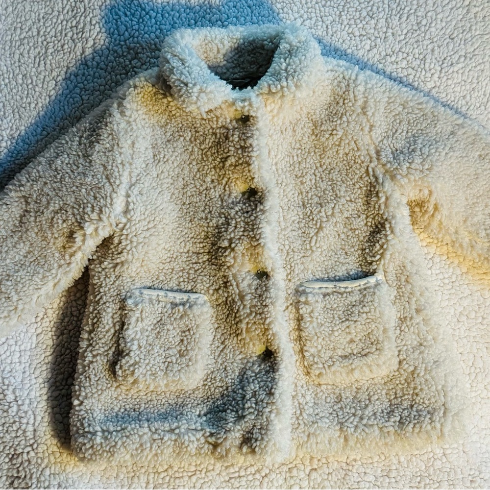 Zara Cream SherpaToddler Girl Coat 🐑